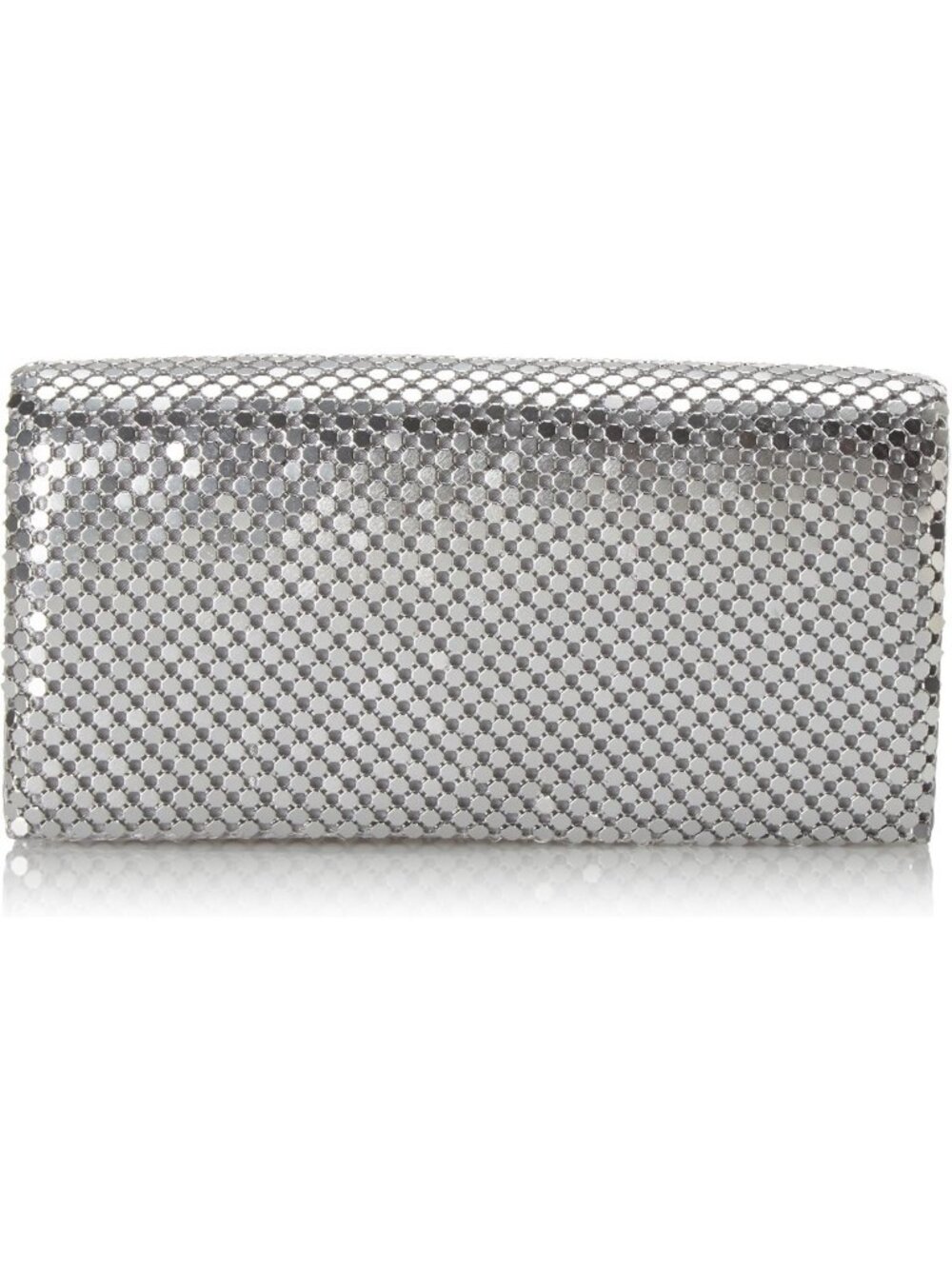 Elegant Metal Mesh Evening Clutch Purse with Shoulder Chain - Perfect for